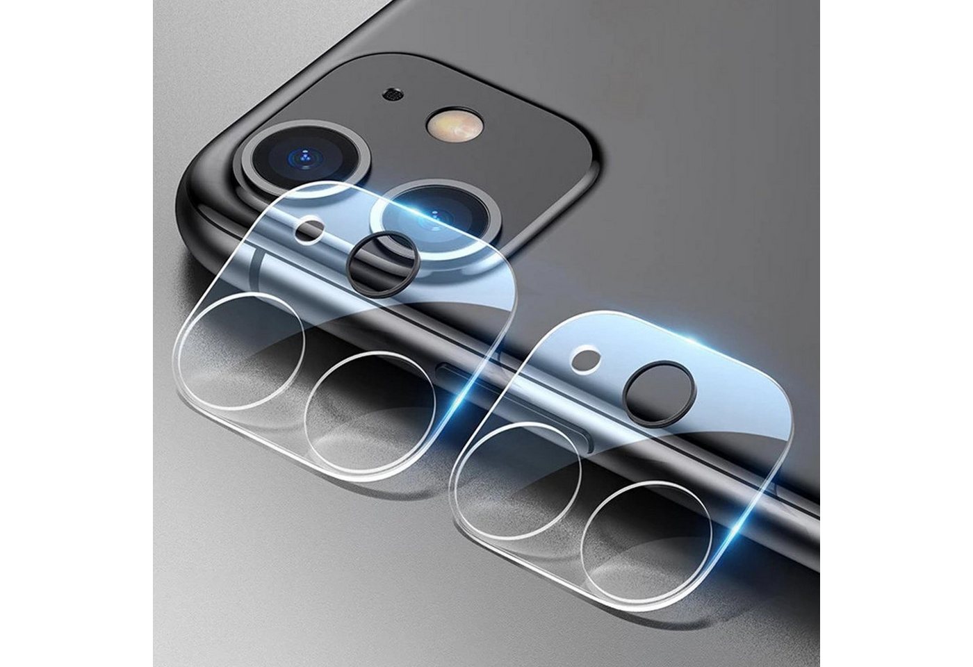 Numerva Schutzfolie Kamera Schutzglas für Apple iPhone 11, (Packung, 2x Kamera Linsen Schutz), Linsen Schutz Camera Schutz Glas Folie von Numerva