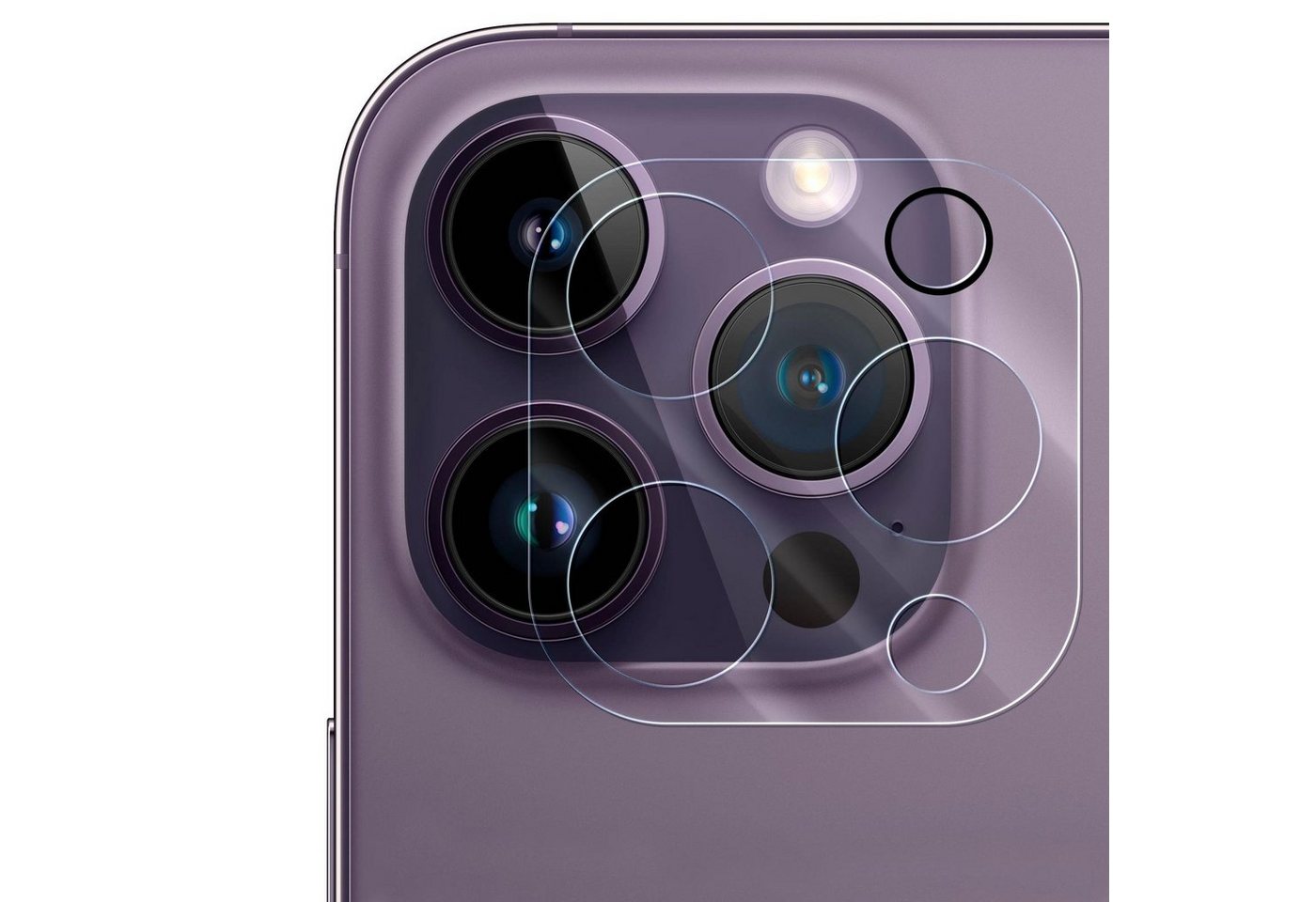 Numerva Schutzfolie Kamera Schutzglas für Apple iPhone 14 Pro Max, (Packung, 1x Kamera Linsen Schutz), Linsen Schutz Camera Schutz Glas Folie von Numerva
