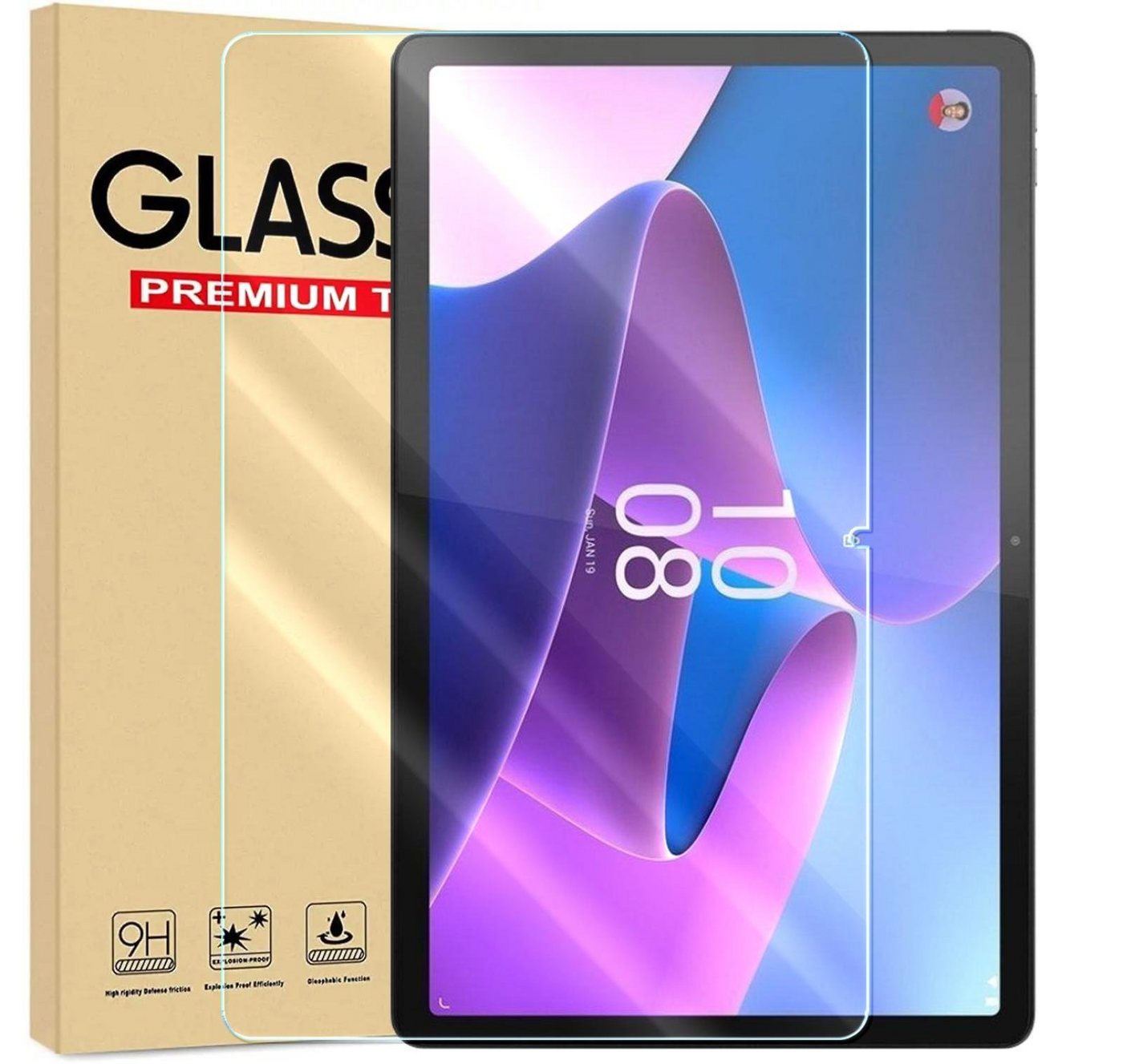 Numerva Schutzfolie Panzer Folie Echt Glas für Lenovo P11 Pro (2Gen), (Schutzfolie, 1x Schutzfolie 2x Reinigungstücher), Tablet Display Schutzglas Folie Echt Glas Folie 9H von Numerva