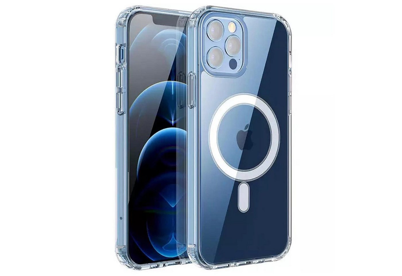 Numerva Smartphone-Hülle Silikon Case für Apple iPhone 13, Transparente Schutzhülle Bumper Case MagSafe kompatibel von Numerva