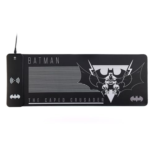 DC Comics Batman XL RGB Gaming-Mauspad mit 15W kabellosem Ladegerät | Anpassbare LED, rutschfest, wasserabweisend DC Comics Batman XL RGB Gaming-Mauspad mit 15W kabellosem Ladegerät | Anpassbare LED, rutschfest, wasserabweisend von Power Idolz