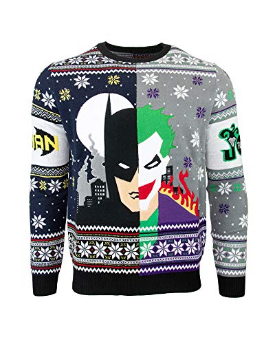 Numskull Unisex Batman Vs. Joker Jumper Pullover, Mehrfarben, XL von Numskull