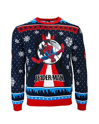 SpiderMan Swinging Xmas JUMPER / SWEATER Size M von Numskull