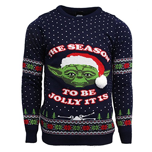 Star Wars YODA CHRISMAS JUMPER / SWEATER Size M von Numskull