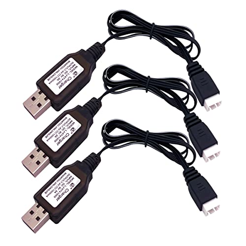3 Packungen 7,4 V 2S LiPo Akku USB Ladekabel 1A Schnellladung mit XH-3P Stecker für RC Auto LKW Rock Crawler FPV Drohne Flugzeug Boot Racing Quadcopter Hubschrauber Airsoft SCX24 3 Packungen 7,4 V 2S LiPo Akku USB Ladekabel 1A Schnellladung mit XH-3P Stecker für RC Auto LKW Rock Crawler FPV Drohne Flugzeug Boot Racing Quadcopter Hubschrauber Airsoft SCX24 von Nuofany