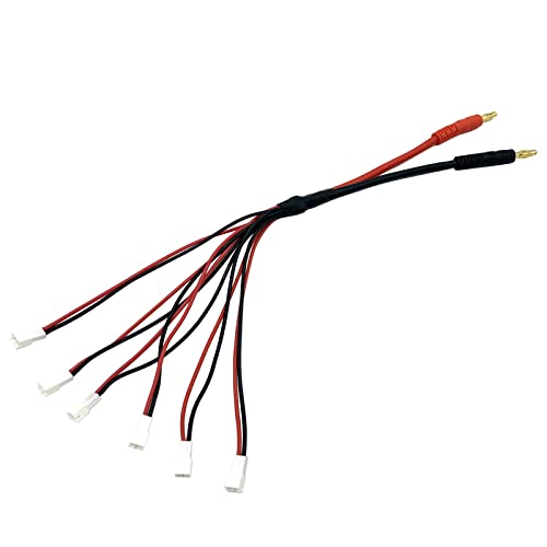 6 x JST-PH auf 4 mm Banana Parallel-Akku-Ladekabel 30 cm von Nuofany