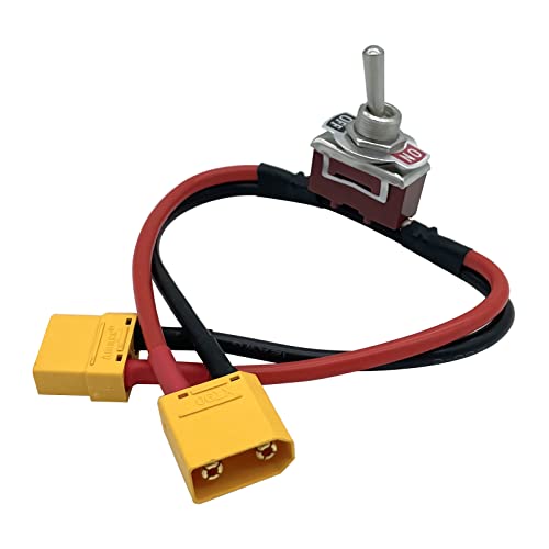 Großer Strom Ein-Aus Elektroschalter mit XT90 XT90H Stecker für RC Modellflugzeug Drohne Auto ESC Akku von Nuofany