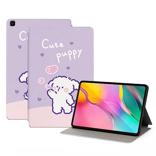 Schutzhülle für Galaxy Tab A 8 Zoll (SM-T290/T295/T297) 2019 veröffentlicht, lustiger niedlicher Hund, Cartoon-Tier-Stil, Premium-PU-Leder, Klappständer für Samsung Tab A 8.0 Tablet – niedlicher Welpe von Nuouxoco