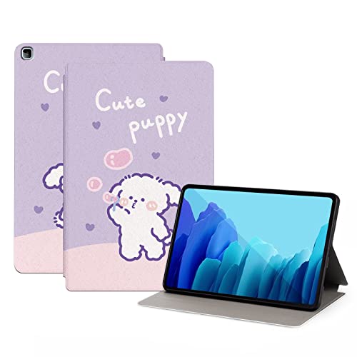 Schutzhülle für Galaxy Tab A7 10,4 Zoll (SM-T503/509) 2022 & (SM-T500/T505/T507) 2020 veröffentlicht, Cover Fun Cute Dog Cartoon Animal Style, Premium PU Leder Klappständer Hülle für Samsung Tab A7 - von Nuouxoco