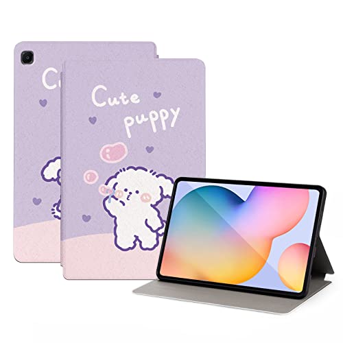 Schutzhülle für Galaxy Tab S6 Lite 10,4 Zoll (SM-P610/P613/P615/P619) 2020/2022 veröffentlicht, Cover Fun Cute Dog Cartoon Tier Style, Premium PU Leder Klappständer Hülle für Samsung Tab S6 Lite - von Nuouxoco