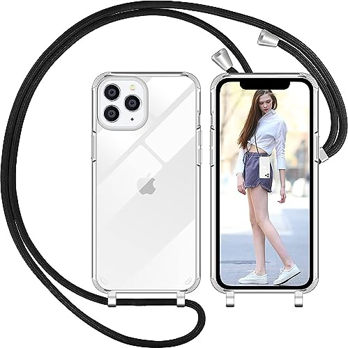 Nupcknn Handykette Hülle für iPhone 11 Pro Max Hülle Silikon Necklace(abnehmbar) Hülle mit Kordel zum Umhängen TPU Handy Schutzhülle mit Band(6.5") von Nupcknn