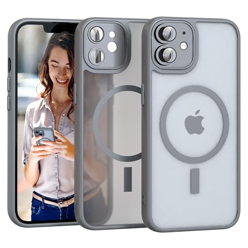 Nupcknn für iPhone 11 Hülle Magnetisch mit Magsafe (TOP Militärschutz & Magnetkraft) Handyhülle für iPhone 11 Case Durchscheinende Matt Rückseite Dünn Stoßfest Schutzhülle Schwarz von Nupcknn