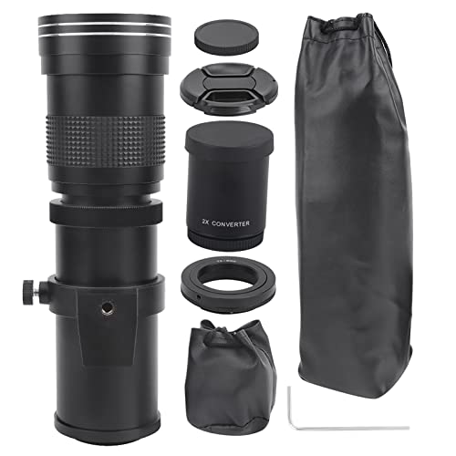 Kamera-Teleobjektiv, 420–800 Mm F8.316, Manuelle Fokussierung, Zoom-Teleobjektiv, Teleskop EFS-Mount-Kamera (Schwarz) von Nurnesy