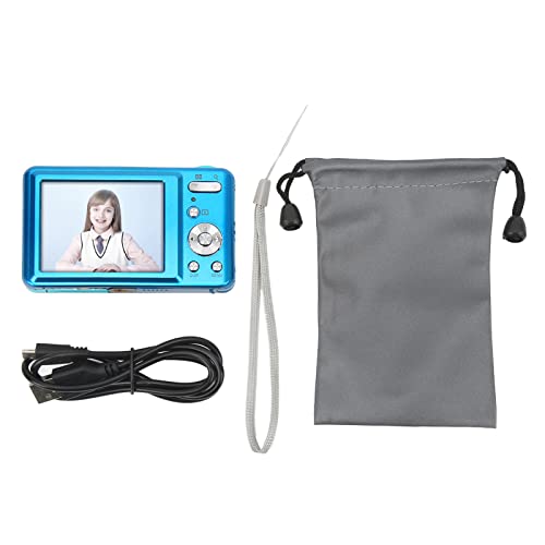 Nurnesy 48 MP Tragbare Digitalkamera mit 2,7-Zoll-Bildschirm und 8-fachem Digitalzoom – Geeignet für Kinder und Anfänger, ABS-Metalldesign (Blau) von Nurnesy