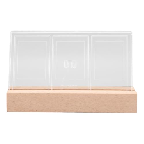 Nurnesy Beleuchteter Bilderrahmen mit DREI Fächern, Sofortbilderrahmen, Holzsockel, Transparente Acrylplatte, Dekorativer 3-Zoll-Bilderrahmen Nurnesy Beleuchteter Bilderrahmen mit DREI Fächern, Sofortbilderrahmen, Holzsockel, Transparente Acrylplatte, Dekorativer 3-Zoll-Bilderrahmen von Nurnesy
