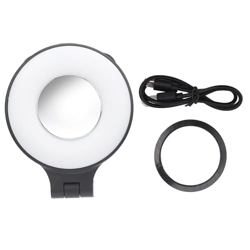 Nurnesy Einstellbare Farbtemperatur Magnetisches Telefon-Selfie-Ringlicht – Tragbares Fülllicht für Live-Streaming und Videokonferenzen von Nurnesy