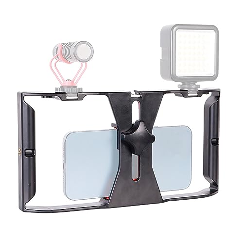 Universeller Telefonkäfig, Smartphone-Video-Rig, Handheld-Filmemacher-Vlogging-Gehäusestabilisator für Videomacher, Filmemacher, Videographer von Nurnesy