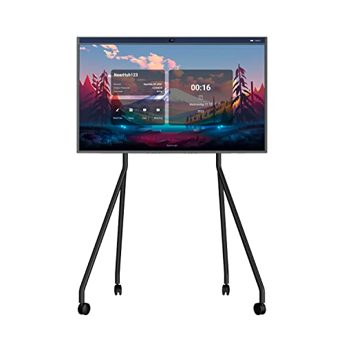 NearHub S55 Interaktives Whiteboard, 55 Zoll 4K UHD Touchscreen, 8-in-1 Digitales Smartboard mit Kamera/Mikrofon/Lautsprecher, für Echtzeitige Zusammenarbeit im Klassenzimmer/Büro (Board+Ständer) von Nuroum