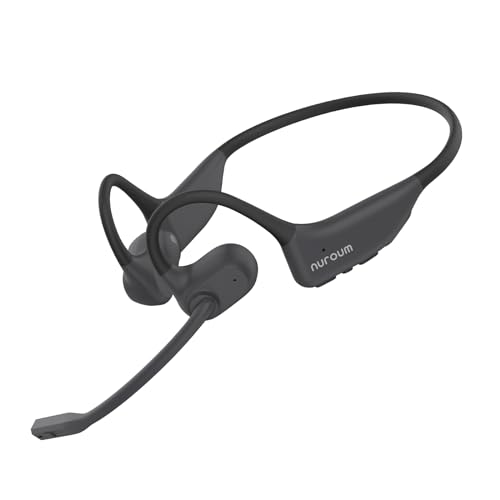Nuroum Open Ear Bluetooth Kopfhörer mit Noise-Cancelling Mikrofon, Bluetooth 5.3 Dual-Verbindung, 15H Laufzeit, Kabellose Headphones für Trucker/LKW-Fahrer, Arbeit im Büro/Unterwegs von Nuroum
