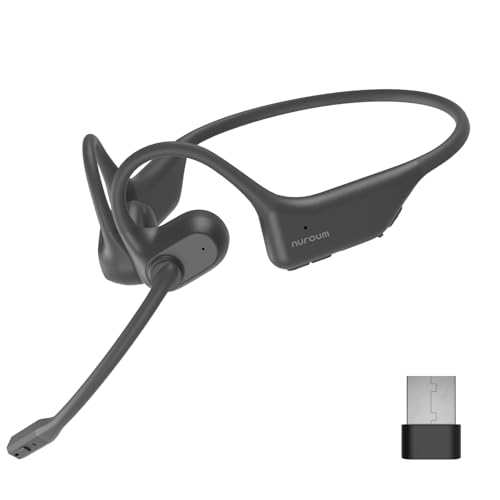 Nuroum OpenEar Pro 2 Kopfhörer mit Noise-Cancelling Mikrofon, Open Ear Bluetooth Kopfhörer mit Dongle, Bluetooth 5.3 Dual-Verbindung, Kabellose Headphones für Arbeit im Büro/Home-Office/Unterwegs von Nuroum