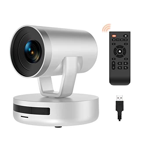 Nuroum V403 PTZ Konferenzkamera mit 5X Optischem Zoom, AI Tracking, Autoframing, Autofokus, 122°Sichtfeld 1080P FHD Webcam mit Fernbedienung für Videokonferenz/Live-Streaming/Kurse, für Zoom/Skype von Nuroum