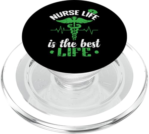 Das Leben als Krankenschwester ist das beste Leben PopSockets PopGrip für MagSafe Das Leben als Krankenschwester ist das beste Leben PopSockets PopGrip für MagSafe von Nurse Hospital profession job care Medicine