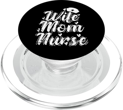 Ehefrau Mama Krankenschwester PopSockets PopGrip für MagSafe Ehefrau Mama Krankenschwester PopSockets PopGrip für MagSafe von Nurse Hospital profession job care Medicine