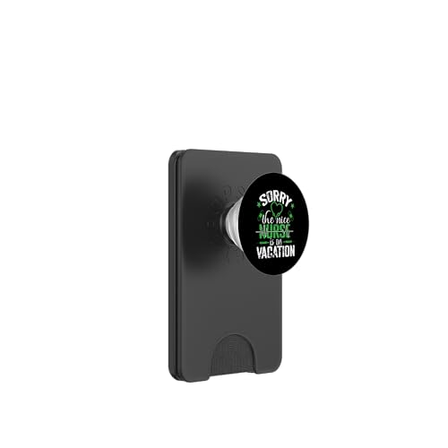 Entschuldigung, die nette Schwester ist im Urlaub PopSockets PopWallet für MagSafe Entschuldigung, die nette Schwester ist im Urlaub PopSockets PopWallet für MagSafe von Nurse Hospital profession job care Medicine