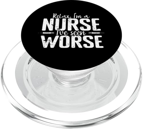 Entspann dich, ich bin eine Krankenschwester, ich habe Schlimmeres gesehen PopSockets PopGrip für MagSafe Entspann dich, ich bin eine Krankenschwester, ich habe Schlimmeres gesehen PopSockets PopGrip für MagSafe von Nurse Hospital profession job care Medicine