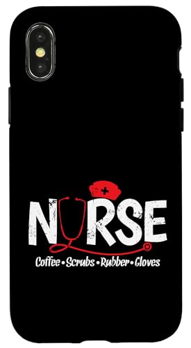 Gummihandschuhe für Krankenschwester Hülle für iPhone X/XS Gummihandschuhe für Krankenschwester Hülle für iPhone X/XS von Nurse Hospital profession job care Medicine