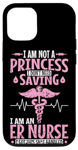 Ich bin keine Prinzessin, ich bin Notkrankenschwester Hülle für iPhone 12/12 Pro Ich bin keine Prinzessin, ich bin Notkrankenschwester Hülle für iPhone 12/12 Pro von Nurse Hospital profession job care Medicine