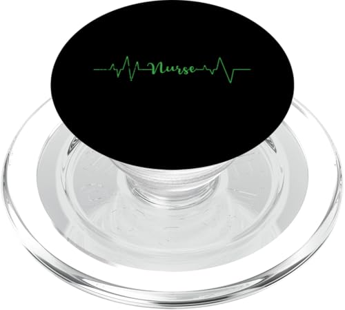 Krankenschwester Herzschlag PopSockets PopGrip für MagSafe Krankenschwester Herzschlag PopSockets PopGrip für MagSafe von Nurse Hospital profession job care Medicine