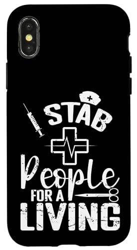 Krankenschwester Ich ersteche Menschen, um meinen Lebensunterhalt zu verdienen Hülle für iPhone X/XS Krankenschwester Ich ersteche Menschen, um meinen Lebensunterhalt zu verdienen Hülle für iPhone X/XS von Nurse Hospital profession job care Medicine