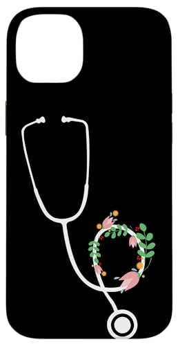 Krankenschwester-Stethoskop mit Blumen Hülle für iPhone 14 Plus Krankenschwester-Stethoskop mit Blumen Hülle für iPhone 14 Plus von Nurse Hospital profession job care Medicine