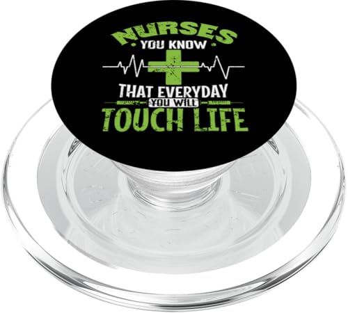 Krankenschwestern, die Sie wissen, dass Sie jeden Tag das Leben berühren werden PopSockets PopGrip für MagSafe Krankenschwestern, die Sie wissen, dass Sie jeden Tag das Leben berühren werden PopSockets PopGrip für MagSafe von Nurse Hospital profession job care Medicine