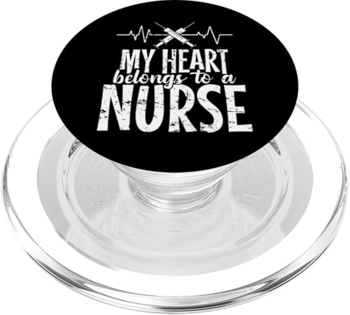 Mein Herz gehört einer Krankenschwester PopSockets PopGrip für MagSafe Mein Herz gehört einer Krankenschwester PopSockets PopGrip für MagSafe von Nurse Hospital profession job care Medicine