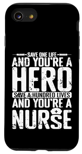Rette hundert Leben und du bist eine Krankenschwester Hülle für iPhone SE (2020) / 7 / 8 von Nurse Hospital profession job care Medicine