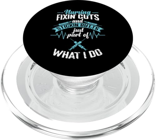 Stillende Schnitte und klebrige Hintern PopSockets PopGrip für MagSafe Stillende Schnitte und klebrige Hintern PopSockets PopGrip für MagSafe von Nurse Hospital profession job care Medicine