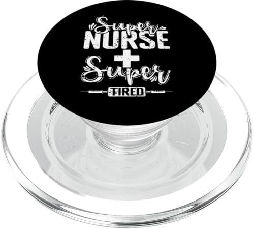 Superkrankenschwester Super müde PopSockets PopGrip für MagSafe Superkrankenschwester Super müde PopSockets PopGrip für MagSafe von Nurse Hospital profession job care Medicine