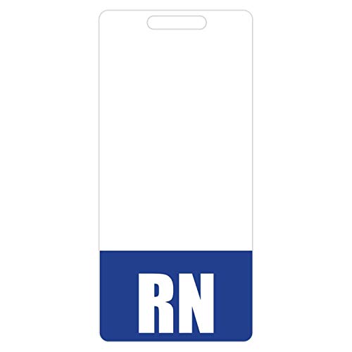 RN Badge Buddy (blau) – vertikale robuste Abzeichen Tags für Krankenschwestern – doppelseitige Ausweiskarte Kartenhalterung von Nurse Nation