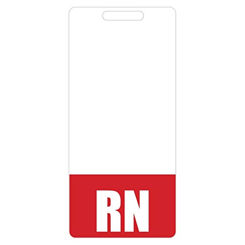 RN Badge Buddy (rot) – robuste Abzeichen für Krankenschwestern – doppelseitige Identifikationskarte von Nurse Nation