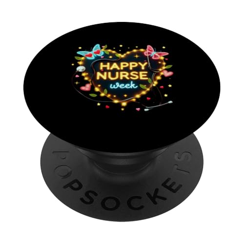 Frohe National Nurses Week, Anerkennung für lustige Partykrankenschwestern PopSockets Klebender PopGrip Frohe National Nurses Week, Anerkennung für lustige Partykrankenschwestern PopSockets Klebender PopGrip von Nurses week Groovy gifts 2025 Tee