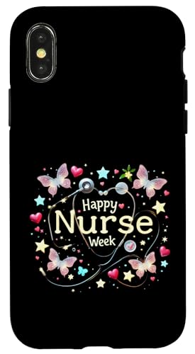 Frohe Woche der Wertschätzung der Krankenschwestern - Nationale Woche der Krankenschwestern Hülle für iPhone X/XS Frohe Woche der Wertschätzung der Krankenschwestern - Nationale Woche der Krankenschwestern Hülle für iPhone X/XS von Nurses week Groovy gifts 2025 Tee