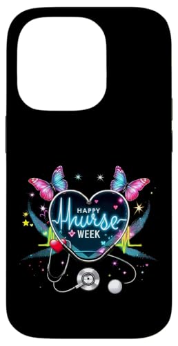 Frohe nationale Woche der Krankenschwestern 2025 — Groovy Party bei der Krankenschwesterwoche Hülle für iPhone 14 Pro von Nurses week Groovy gifts 2025 Tee