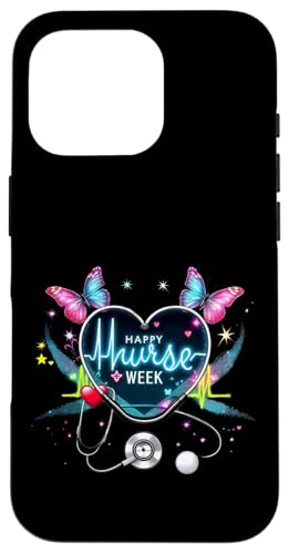 Frohe nationale Woche der Krankenschwestern 2025 — Groovy Party bei der Krankenschwesterwoche Hülle für iPhone 16 Pro von Nurses week Groovy gifts 2025 Tee