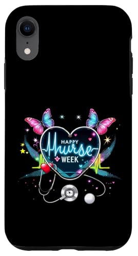 Frohe nationale Woche der Krankenschwestern 2025 — Groovy Party bei der Krankenschwesterwoche Hülle für iPhone XR von Nurses week Groovy gifts 2025 Tee