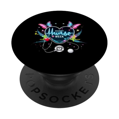 Frohe nationale Woche der Krankenschwestern 2025 — Groovy Party bei der Krankenschwesterwoche PopSockets Klebender PopGrip Frohe nationale Woche der Krankenschwestern 2025 — Groovy Party bei der Krankenschwesterwoche PopSockets Klebender PopGrip von Nurses week Groovy gifts 2025 Tee