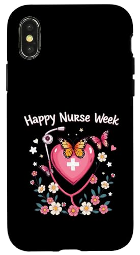 Frohe nationale Woche der Krankenschwestern — Woche der Wertschätzung der Krankenschwestern 2025 Hülle für iPhone X/XS Frohe nationale Woche der Krankenschwestern — Woche der Wertschätzung der Krankenschwestern 2025 Hülle für iPhone X/XS von Nurses week Groovy gifts 2025 Tee