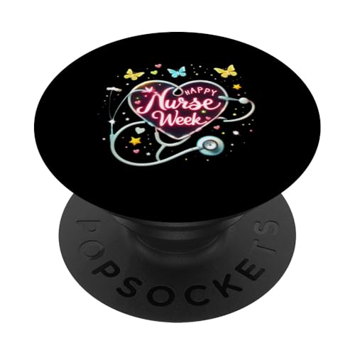 Happy National Nurses Week Lustiges Partyzubehör Nurse Week PopSockets Klebender PopGrip Happy National Nurses Week Lustiges Partyzubehör Nurse Week PopSockets Klebender PopGrip von Nurses week Groovy gifts 2025 Tee