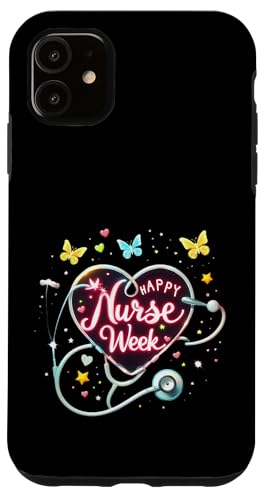 Nationale Woche der Krankenschwestern 2025 — Fröhliche Woche der Wertschätzung der Krankenschwestern Hülle für iPhone 11 von Nurses week Groovy gifts 2025 Tee